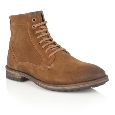 Rust Suede ' Acton' mens lace up boots